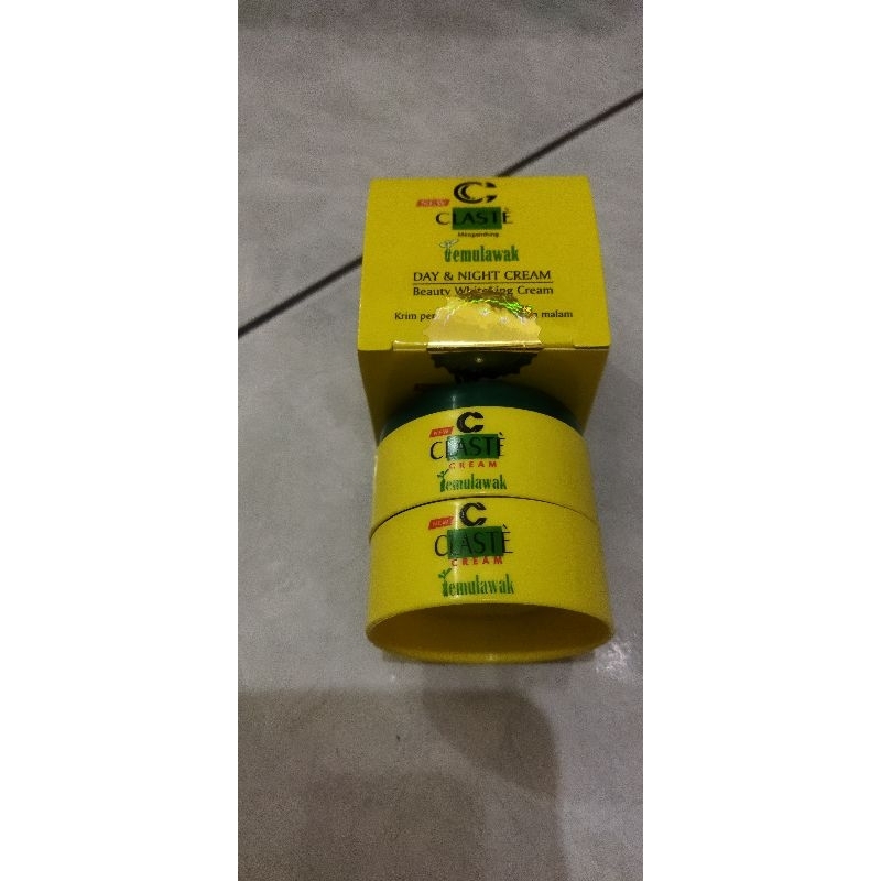 Claste Temulawak Day &amp; Night Cream / Krim Pemutih Siang  Dan Malam /Cream Beauty Whitening Cream 25gr