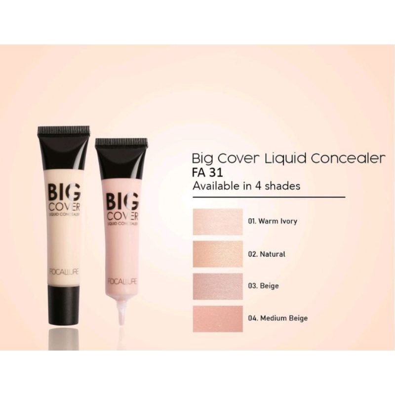 FOCALLURE Big Cover Liquid Concealer FA-31 BPOM Berkualitas