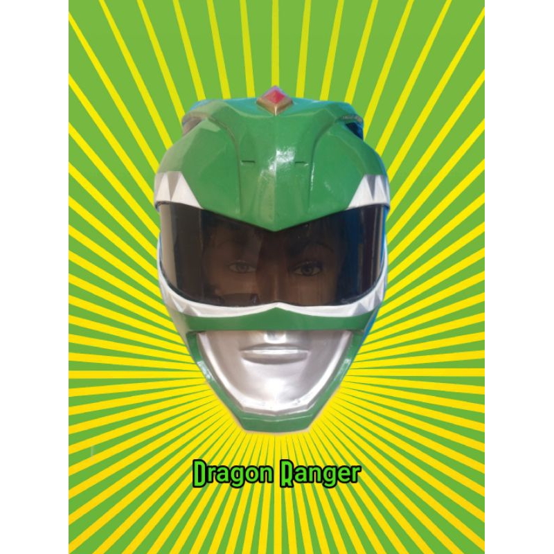 Ready Stock Helm resin Dragon Ranger/ Mighty Morphin Green Ranger Tommy Oliver. Kyoryu Sentai Zyuran