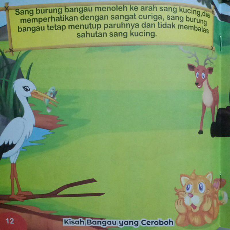 Buku Cerita Anak Seri Fabel Dongeng Kisah Bangau Yang Ceroboh