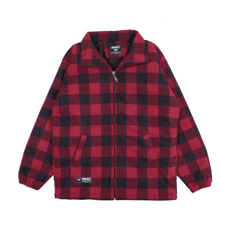 Jaket flanel kotak-kotak plaid shirt pria