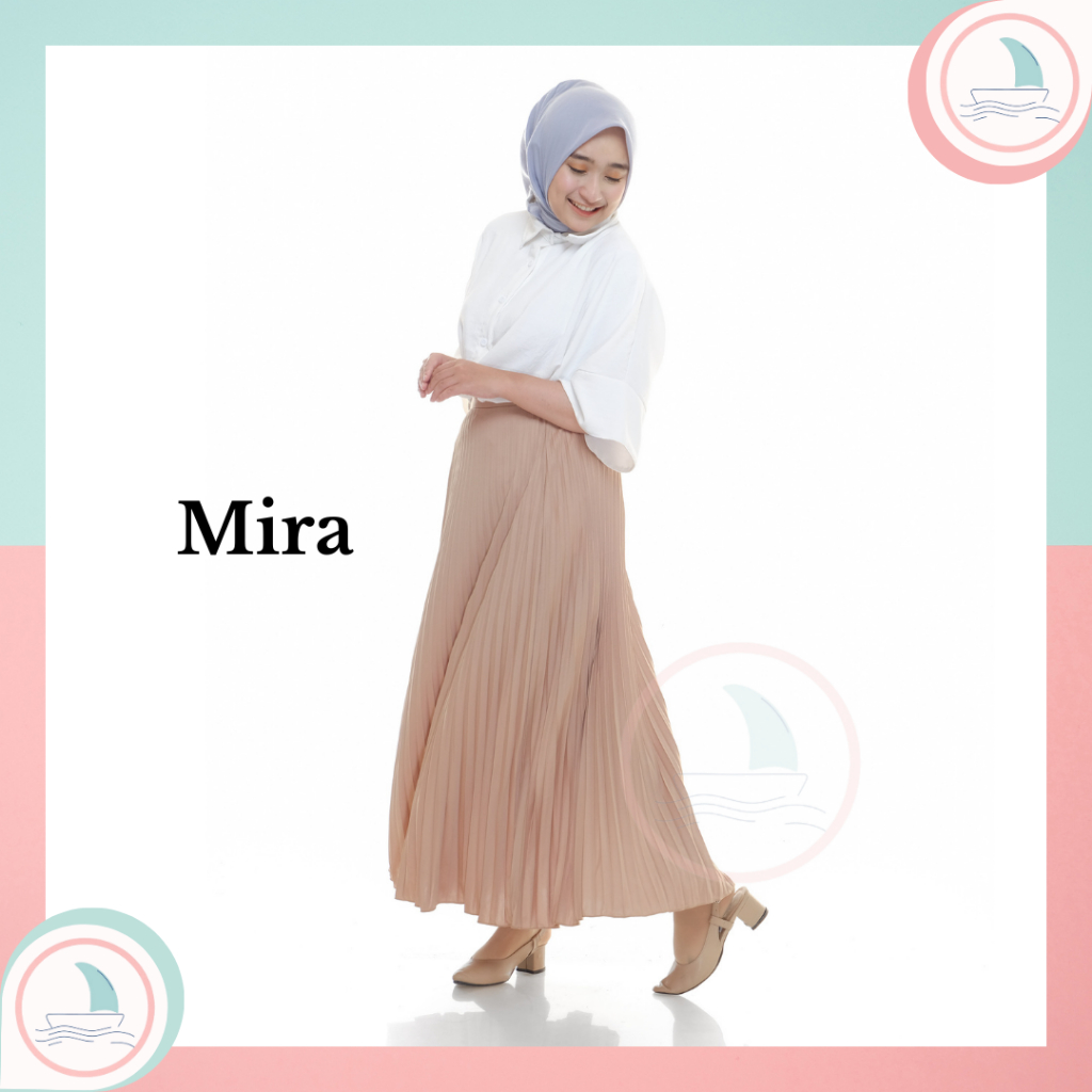 Rok Plisket Panjang Mira Import Premium