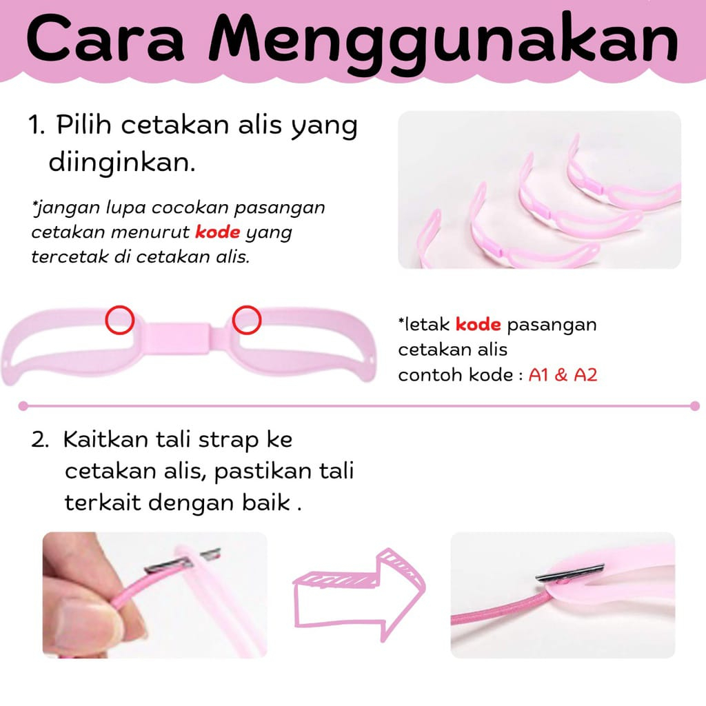 EYEBROW TEMPLATE MODEL TALI CETAKAN ALIS TEMPLATE 4 IN 1  F1009