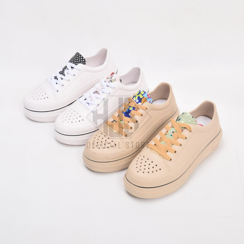 Sepatu Wanita Karet Eva Terbaru Sepatu Sneakers Wanita Anti Air Kekinian High Sepatu Cewek Murah