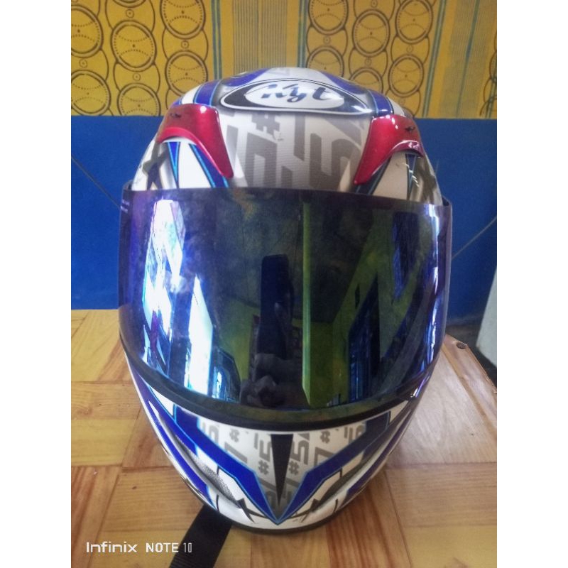 helm KYT full face tipe c4 titanio ukuran Mfit L