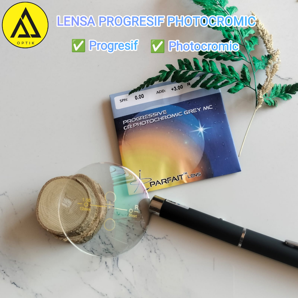 Lensa Kacamata Progresif Photocromic Grey MC by Parfait