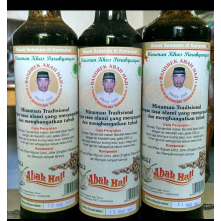 

Bandrek abah asli Ciwidey halal minuman khas Parahyangan isi 750 ml