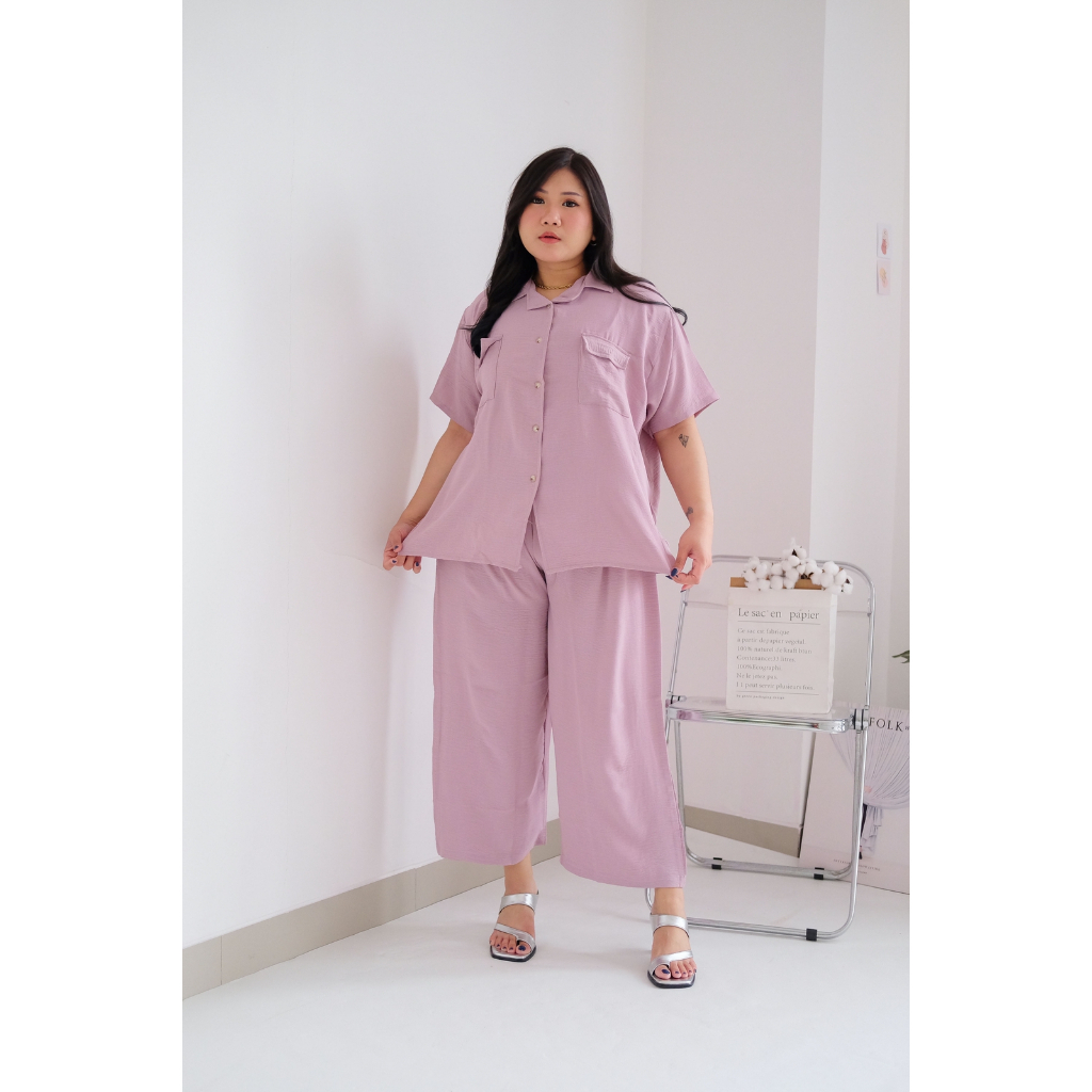 BIGWELL MARISKA SET POLOS - SETELAN WANITA BIG SIZE / SETELAN JUMBO / PIYAMA RAYON