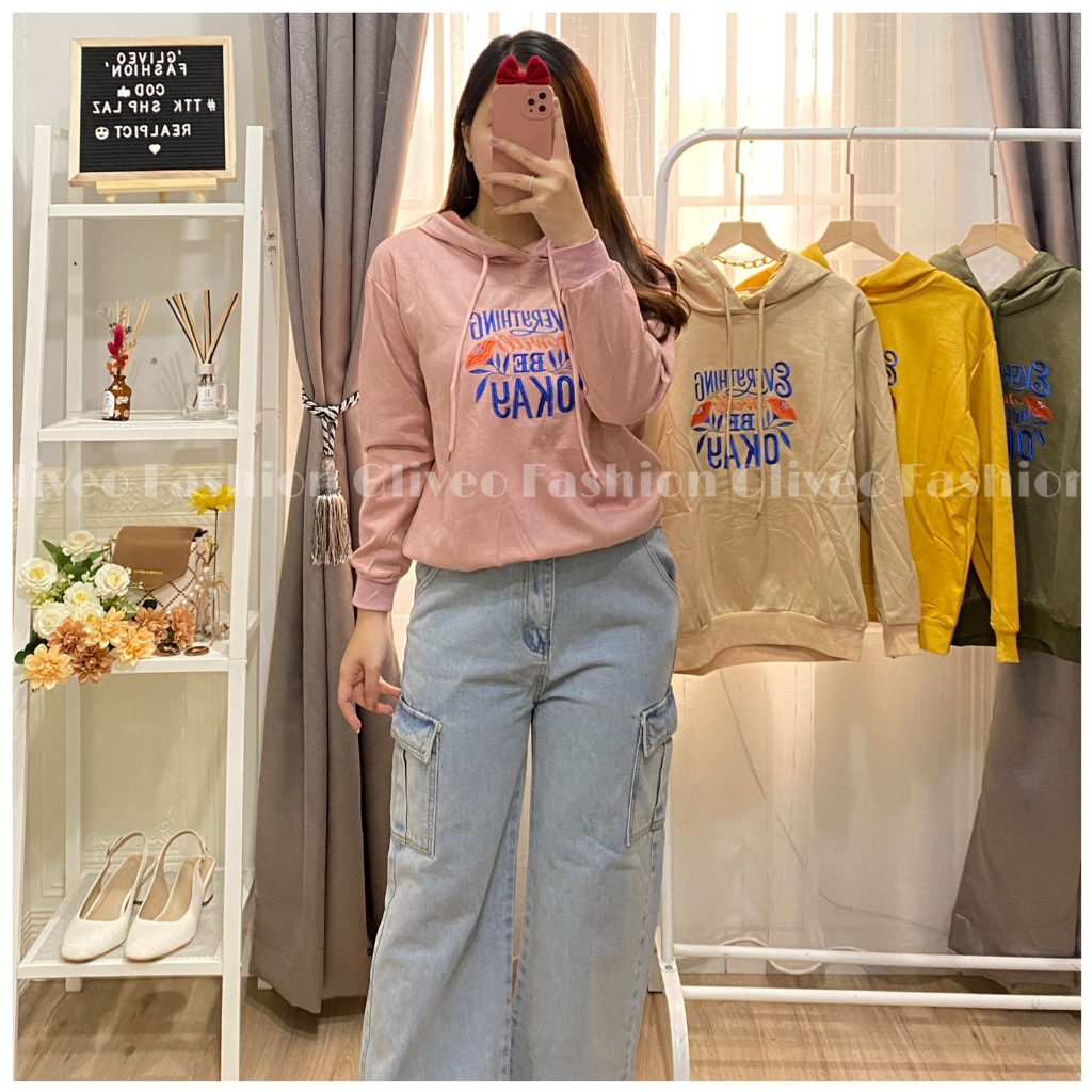 GLIVEO (COD) - SWEATER SUEDE EVERYTHING WANITA IMPORT PREMIUM / SWEATSHIRT / HOODIE KEKINIAN / SWEAT