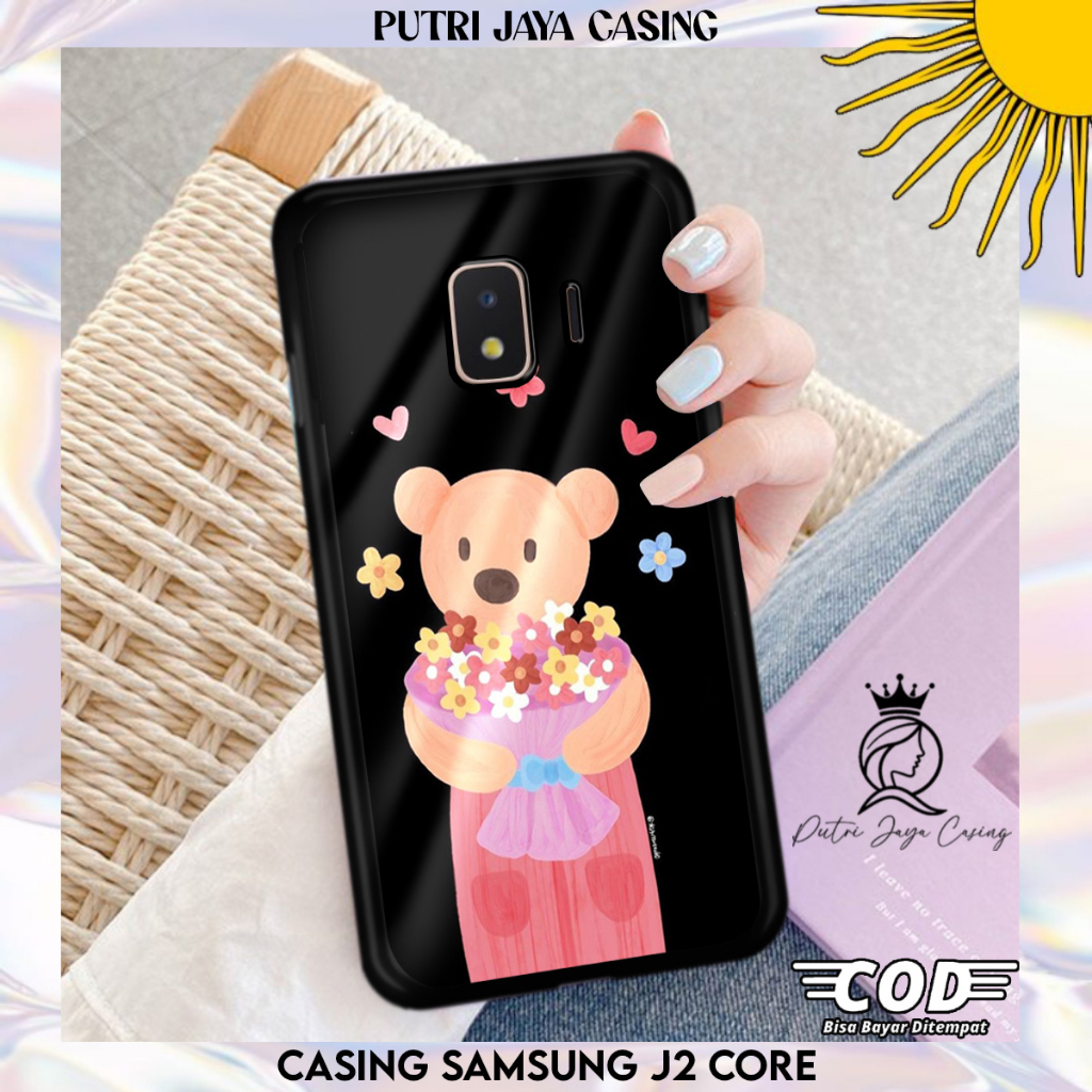 Case Hp SAMSUNG J2 CORE Motif ANIMEBEAR Casing Hardcase Softcase Estetik Premium Keren Aksesosris Pe