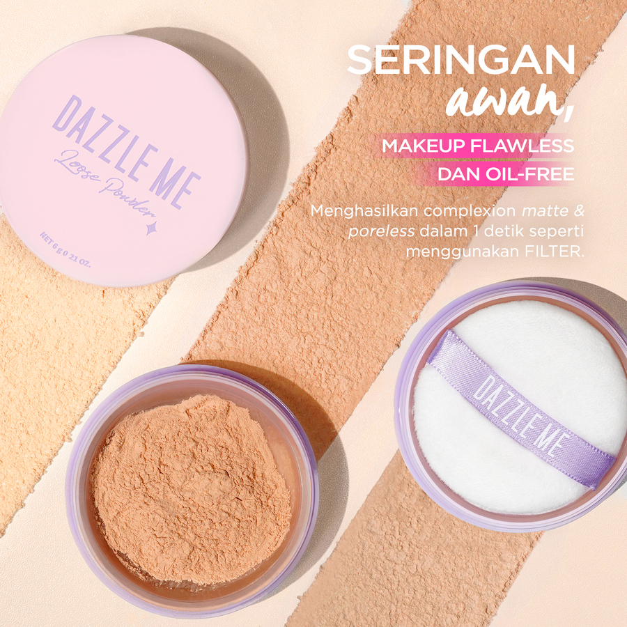 DAZZLE ME Always Setting Loose Powder Bedak Tabur Dazle Me Setting Powder