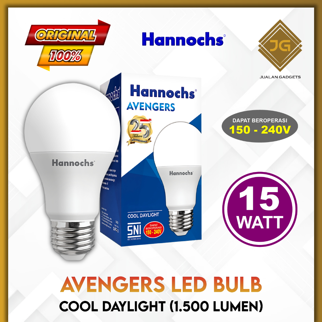 Lampu LED Hannochs AVENGERS LED Bulb Bohlam 15 Watt