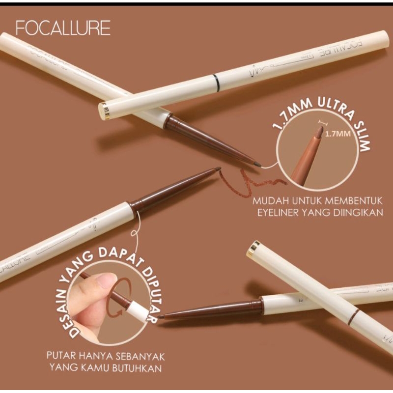 FOCALLURE Eyeliner gel pencil FA-243 BPOM Berkualitas