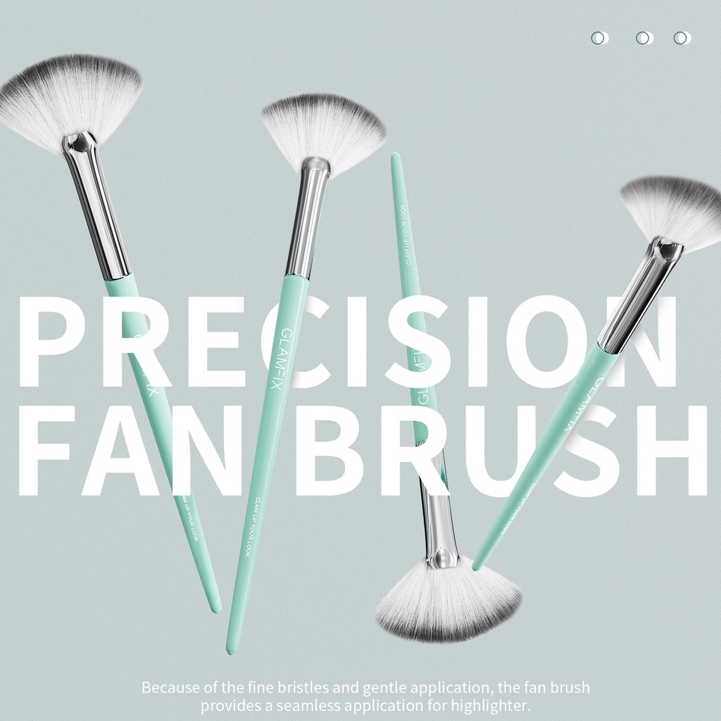 GLAMFIX Flawless Fan Brush Make Up 1 Pcs _ Kuas Make Up Highlighter | GLAM FIX Alat Kecantikan Makeup by YOU