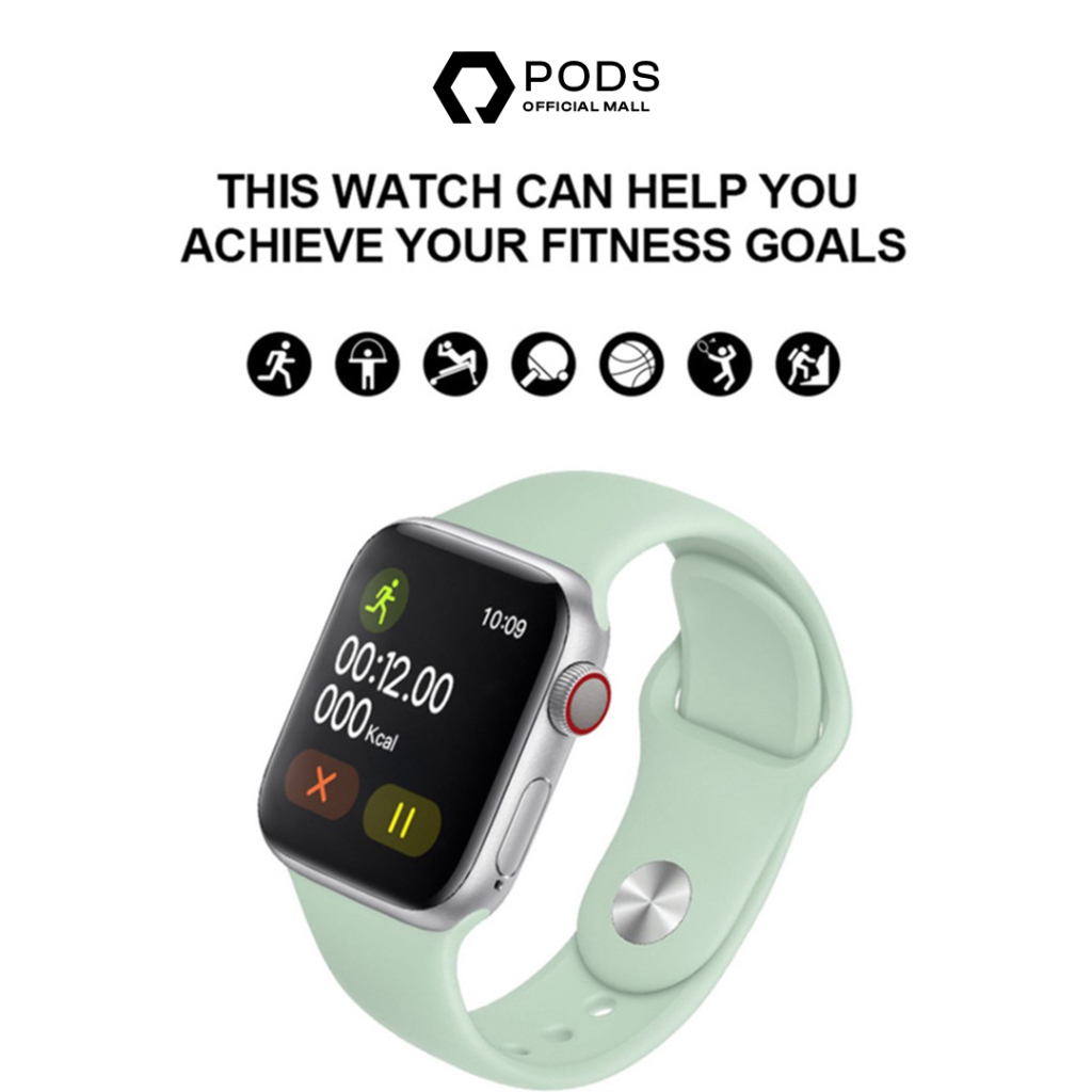 TheWatch Smartwatch Series 5 Jam Tangan Pintar Bluetooth Call Wireless Charging by PodsIndonesia