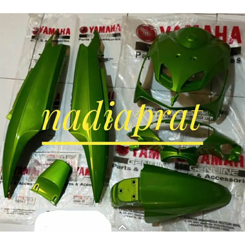 cover body mio smile hijau full body halus original Yamaha
