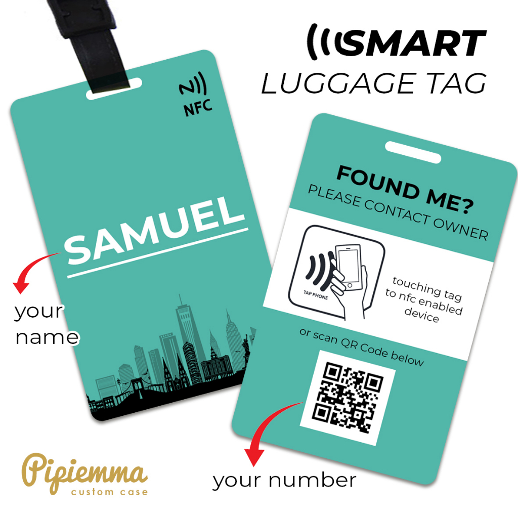 Gantungan Koper NFC Tag Koper Luggage Tag Bagtag Travel