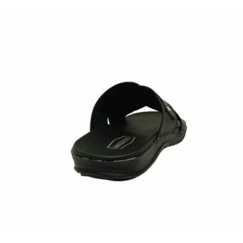 Sandal Kulit Pria A7Black Slop Bapak2 Cowok Hitam Anti slip 38-43 Hitam Casual