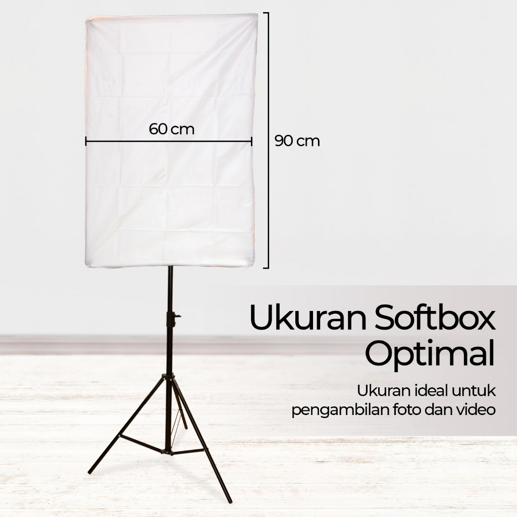 Softbox Split Plastic Three Color 100W with Tripod - KY-BK0311-65B - Black