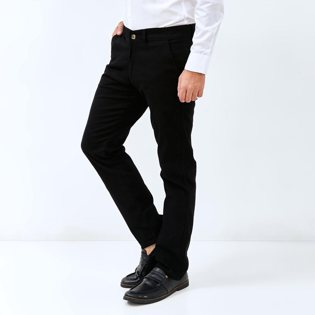 [COD] Celana Chino WD &amp; Co. HItam Slimfit Bahan Stretch / Melar | Original 100% Brand Matahari