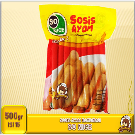 

So Nice Sosis Panjang Long Ayam Isi 15 500g So Nice By So Good Distributor Frozen Food Bogor