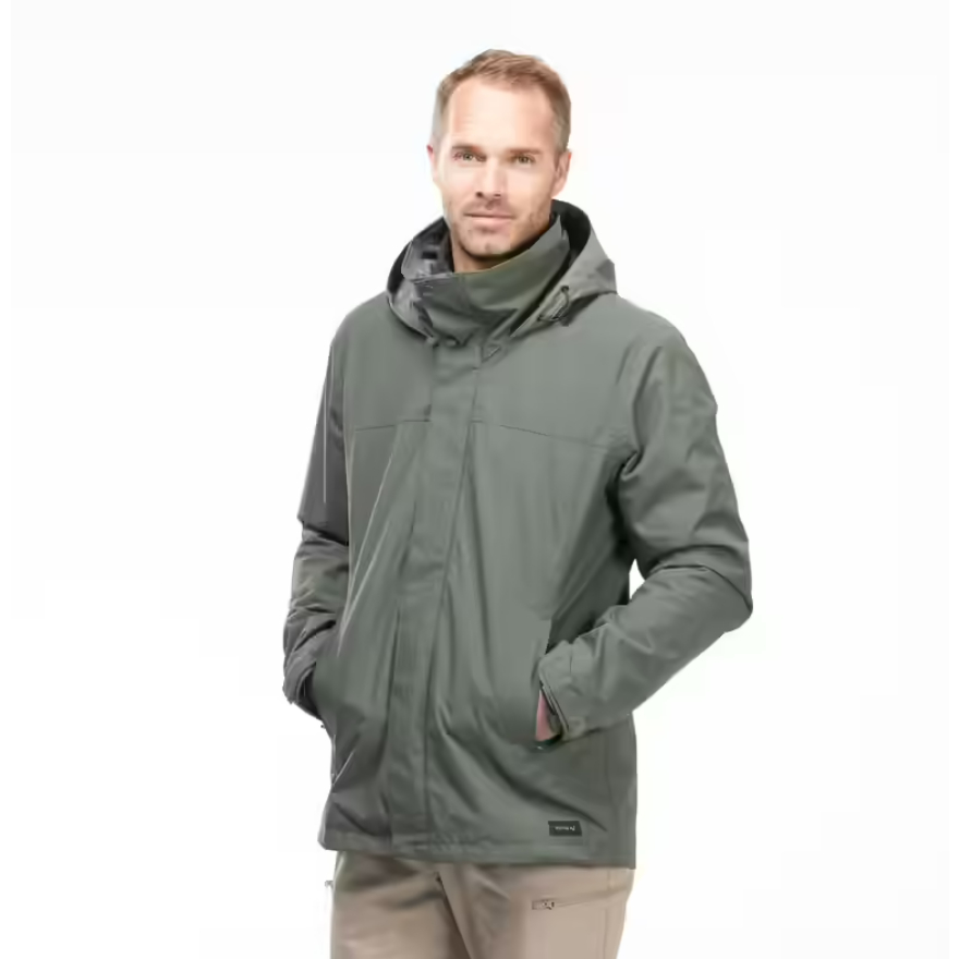 FORCLAZ Jaket 3-In-1 Olahraga Outdoors Trekking Pria Tahan Air