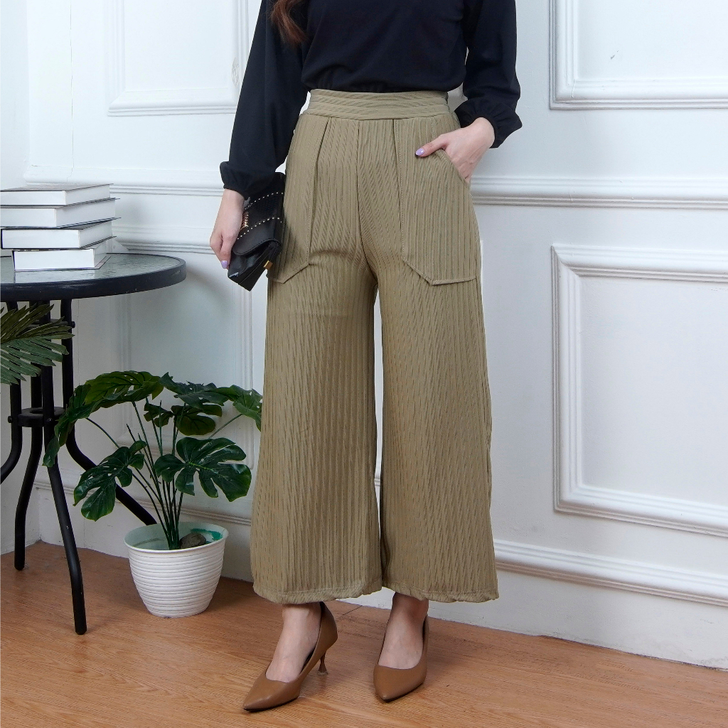 KARINA PANTS WANITA / KULOT KNIT - CELANA KULOT WANITA