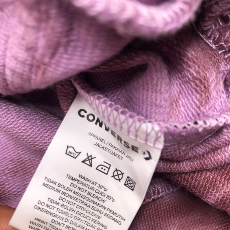 Converse Unisex Go-To Dyed Pullover Hoodie - Violet Black