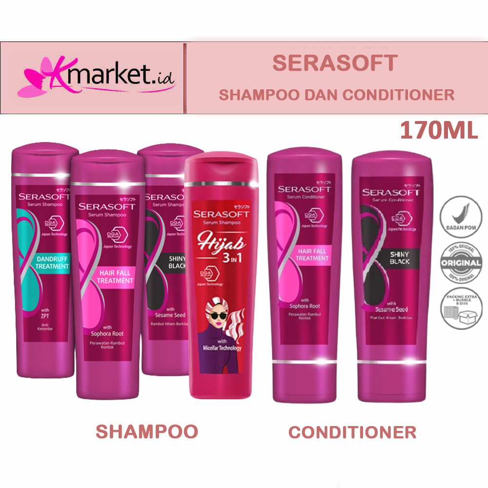 SERASOFT SHAMPOO DAN CONDITIONER 170ML