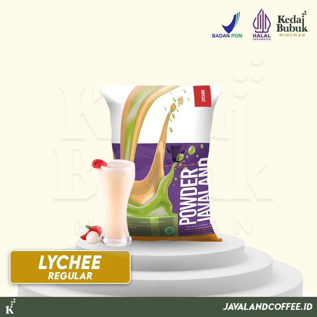 Javaland Bubuk Minuman Rasa Lychee / Leci 1Kg - Regular Plain