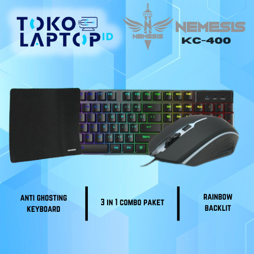 NYK Nemesis Huskar KC400 / KC-400 3in1 Combo Keyboard Mouse Paket