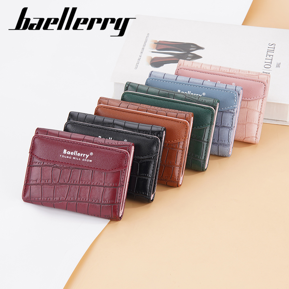 BAELLERRY N8322 Dompet Wanita Lipat Kecil Bahan Kulit PU Leather Premium WATCHKITE WKOS