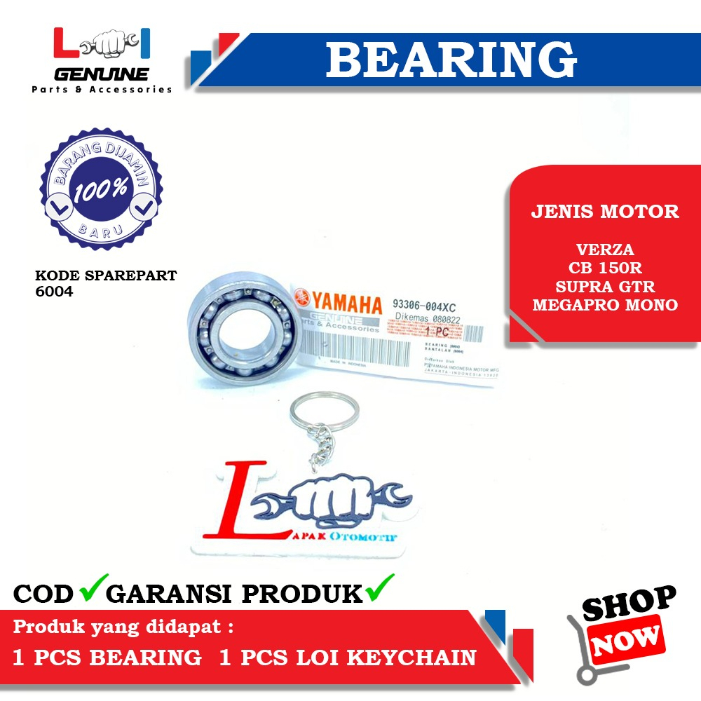 -LOI- BEARING KOTAK BEARING LAHER 6004 RS BANTALAN BOLA