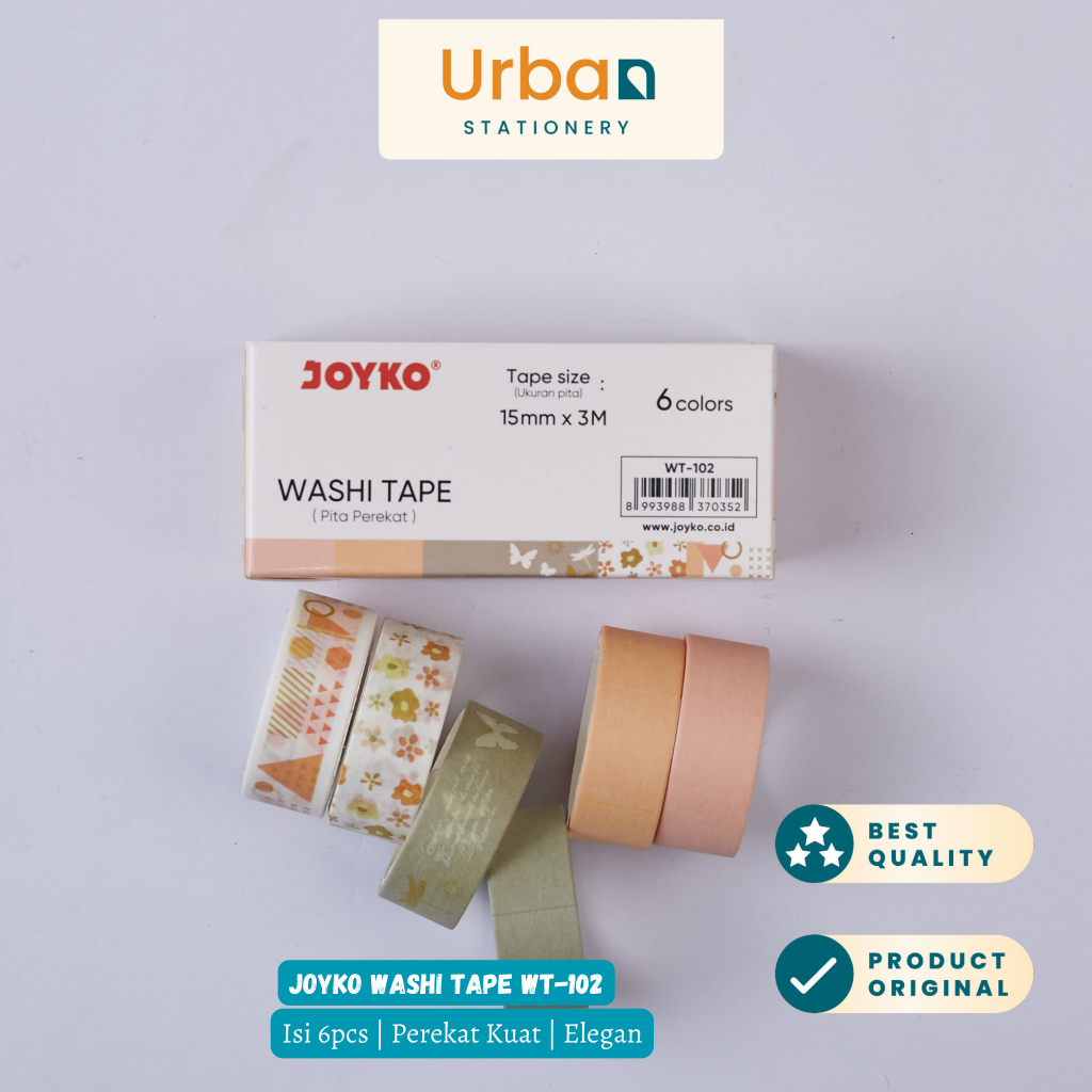 

Washi Tape Pita Perekat Selotip Kertas Warna Joyko WT-102