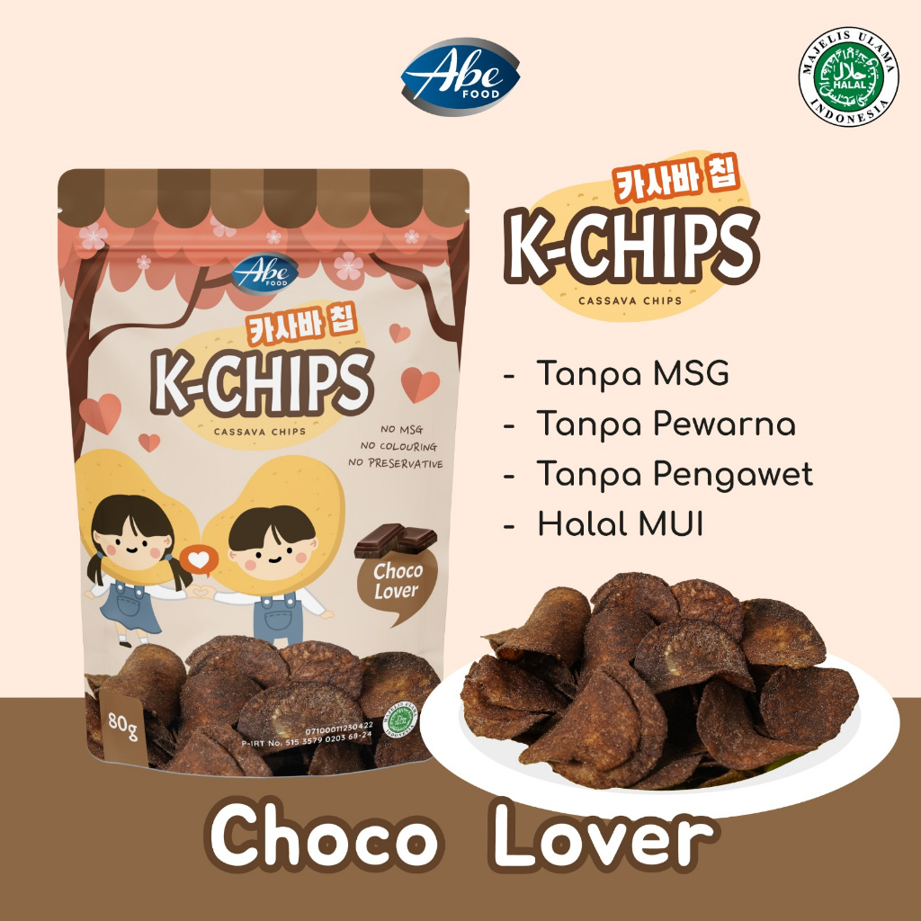 ABE FOOD K-Chips Cassava Chips 80g - Keripik Singkong - No Msg - Kchips