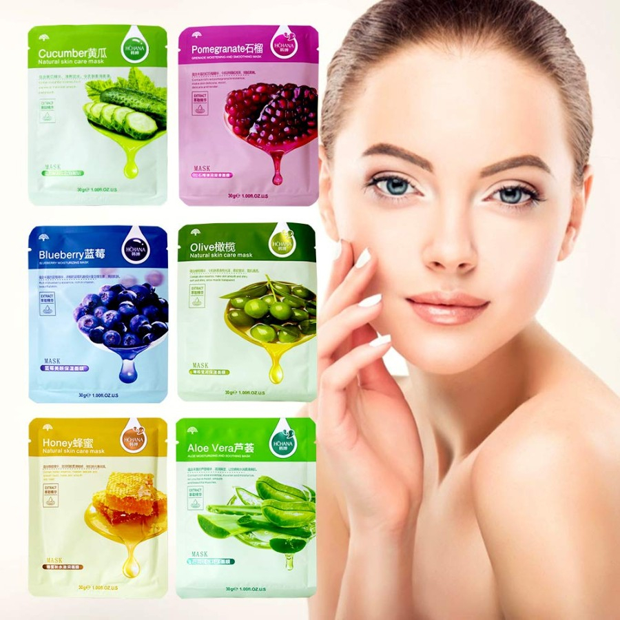 MASKER SHEET MASK HCHANA ROREC NATURAL SKINCARE MASKER WAJAH ESSENCE