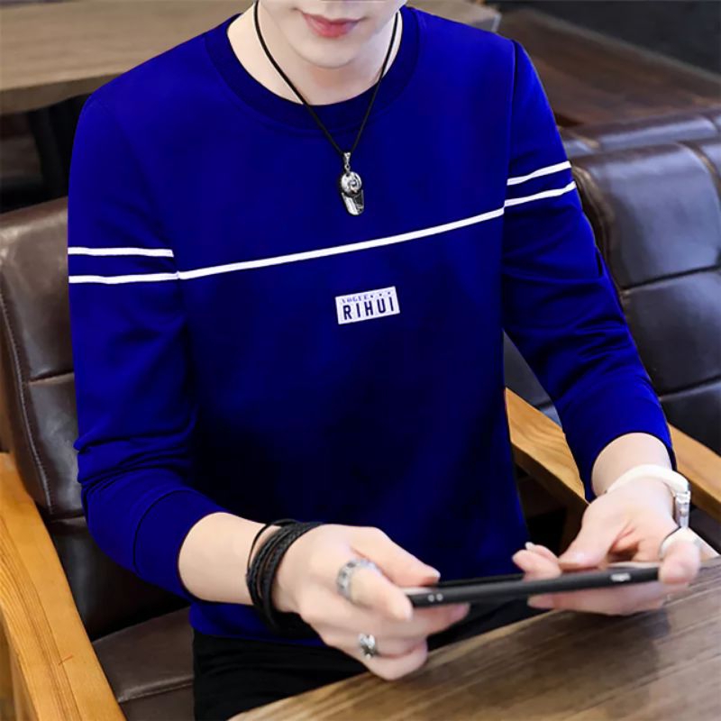 T-SHIRT ATASAN PRIA RIHUI LENGANN PANJANG