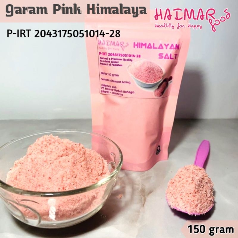 

Garam Himalaya - Himalayan Pink Salt- Asli Ori Original - Standing Pouch 150 gr gram - HAIMAR food