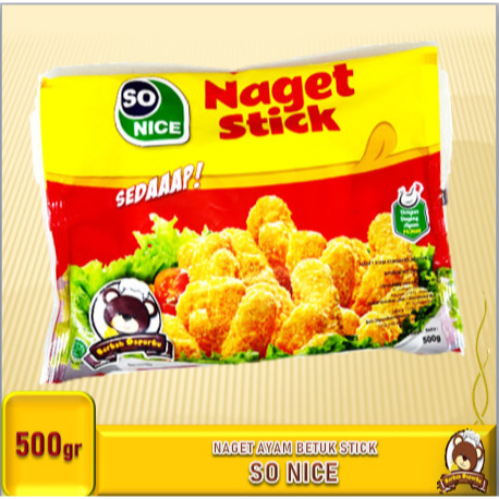 So Nice Naget Nugget Stick 500g So Nice By So Good Distributor Frozen Food Bogor