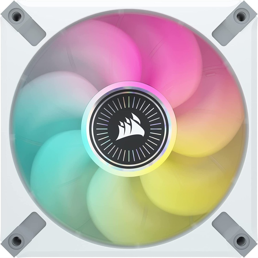 Corsair iCUE ML120 RGB ELITE PWM White (Three Pack) - 12CM Fan