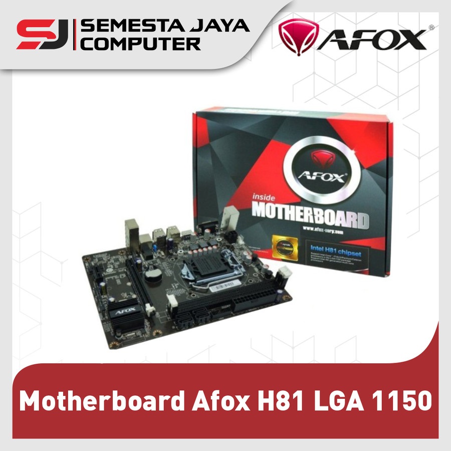 Motherboard Afox H81 LGA 1150 garansi 2 tahun resmi