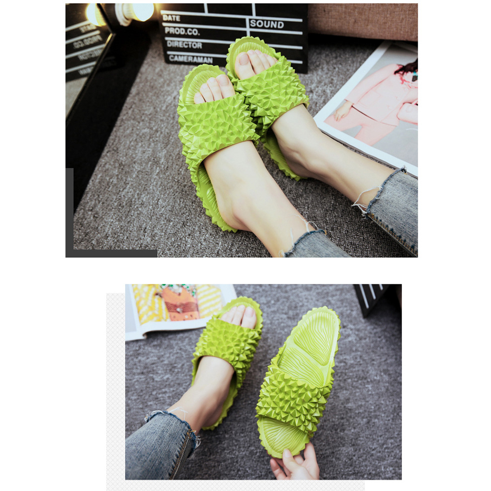 Gobra ♕ SA032 Sandal Empuk Eva Rumah Bentuk Durian Lucu Sendal Motif Ringan Empuk Santai Import Murah COD