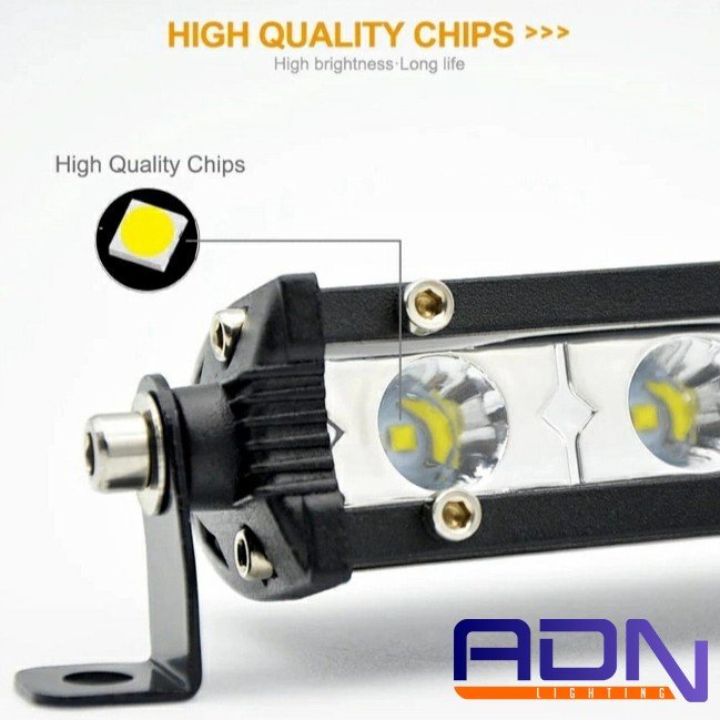 LIGHTBAR SOROT 54W 18 MATA CWL SLIM LAMPU TEMBAK 12V 24V ADN
