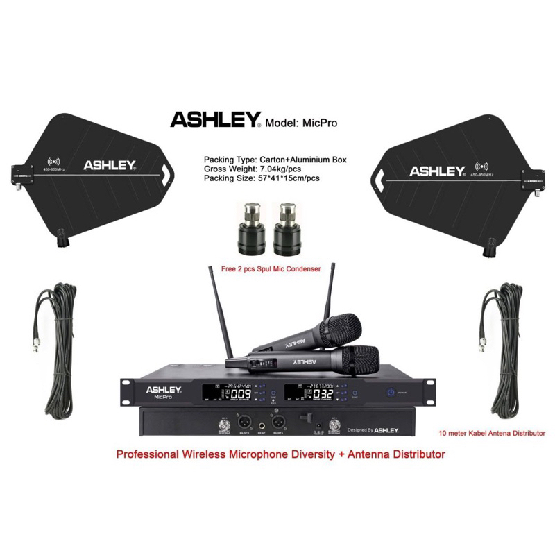 Mic Wireless Ashley Micpro Original ASHLEY MIC PRO