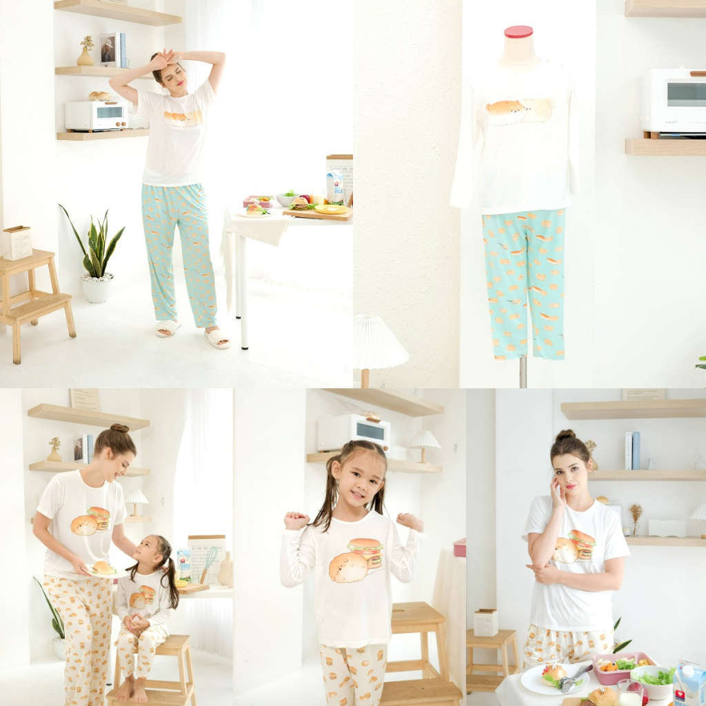 Cielyn - Sena T-shirt - TENCEL™ MicroModal - Piyama Wanita Dewasa - Couple Kids Set