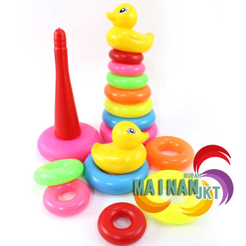 MAINANKEI MAINAN ANAK MURAH BEBEK SUSUN 434 MINI RING DONAT BEBEK EDUKASI BERMAIN ANAK