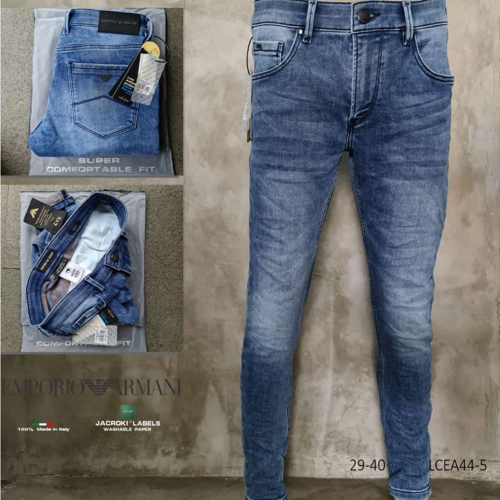 CELANA PANJANG SLIM FIT / SOFT STRECH JEANS EMPORIO ARMANI