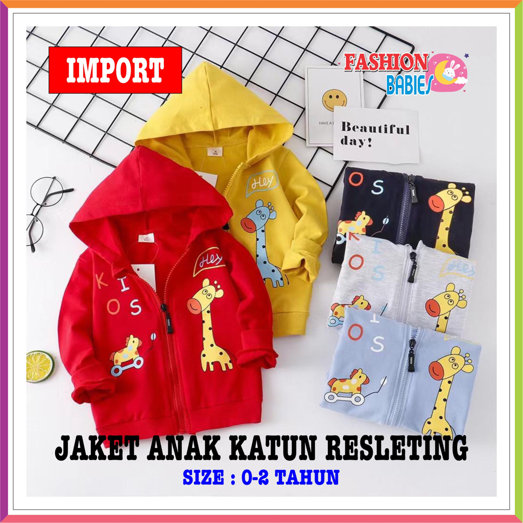 LS JAKET ANAK IMPORT | JAKET ANAK KATUN MURAH LAKI LAKI RESLETING 0-2 TH