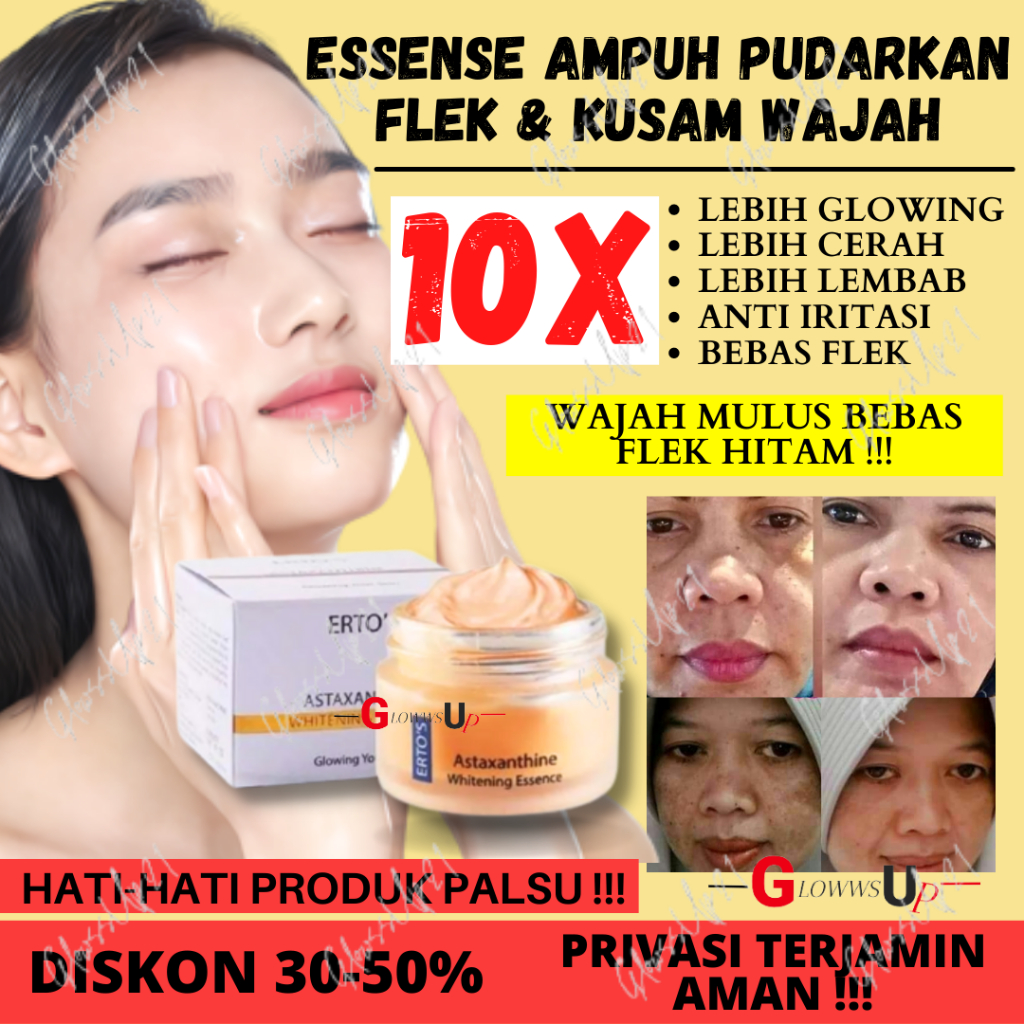 ERTOS ASTAXANTHINE WHITENING ESSENCE CREAM - CREAM PEMUTIH FLEK HITAM