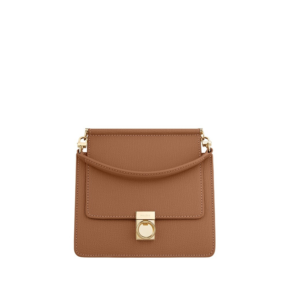 Polene Numero Sept Mini Shoulder Bag Camel (17 x 16.5 x 10)